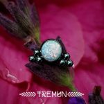 Double Beaded  Tops with Opal Cabochon- Ornamental 2