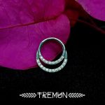 Double Forward CZ Hinged Ring