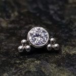 Double Beaded Tops with CZ - Ornamental 2