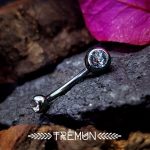 Double Ball - Banana with CZ